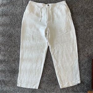 Cubavera wide leg linen pants